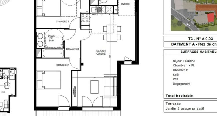 appartement 3 pièces à louer TOULOUSE 31200 63.6 m²