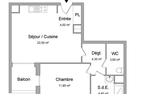 Vue n°2 Appartement 2 pièces T2 F2 à louer - Saint Leger Du Bourg Denis (76160)