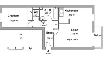 appartement 2 pièces à louer TOURS 37000