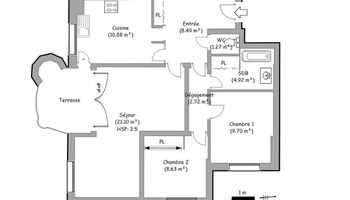 appartement 3 pièces à louer MONTPELLIER 34070 67.71 m²