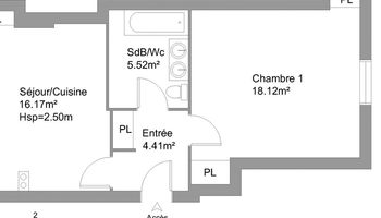 appartement 2 pièces à louer LIMOGES 87000 44.2 m²