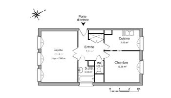 appartement 2 pièces à vendre BOURG LA REINE 92340 53.2 m²