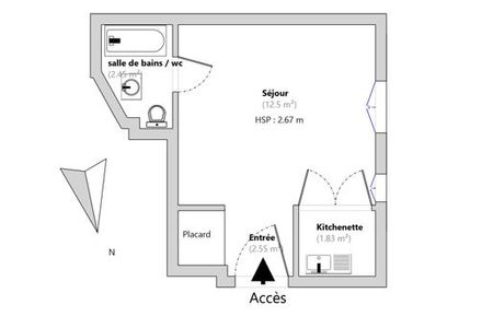 Appartement a louer paris-6e-arrondissement - 1 pièce(s) - 19.5 m2 - Surfyn