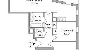 appartement 3 pièces à louer BORDEAUX 33000 63.87 m²