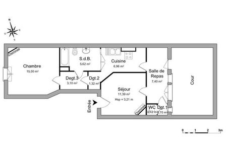 appartement 2 pièces à louer BORDEAUX 33000 52.21 m²