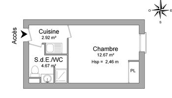 appartement 1 pièce à louer BOURG EN BRESSE 01000 20.3 m²