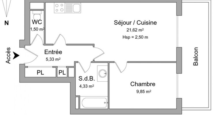 appartement 2 pièces à louer MARSEILLE 10ᵉ 13010 42.6 m²