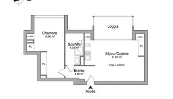 appartement 2 pièces à louer CANNES-LA-BOCCA 06150 46.4 m²