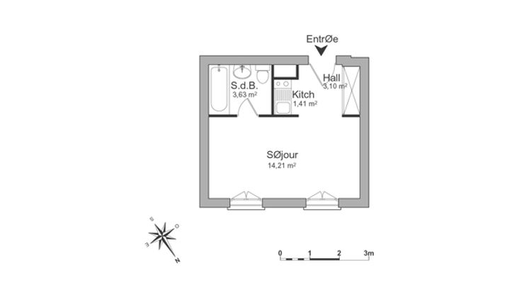 appartement 1 pièce à louer DRAVEIL 91210 22.4 m²
