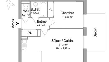 appartement 2 pièces à louer CASTELNAU D'ESTRETEFONDS 31620