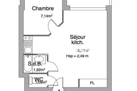 Vue n°2 Appartement 2 pièces T2 F2 à vendre - Castanet-tolosan (31320)