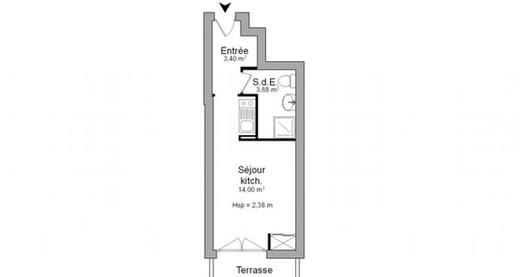 appartement 1 pièce à louer PERPIGNAN 66000 21.3 m²