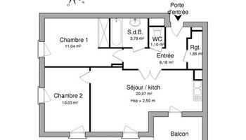 appartement 3 pièces à louer MARIGNIER 74970 54.06 m²