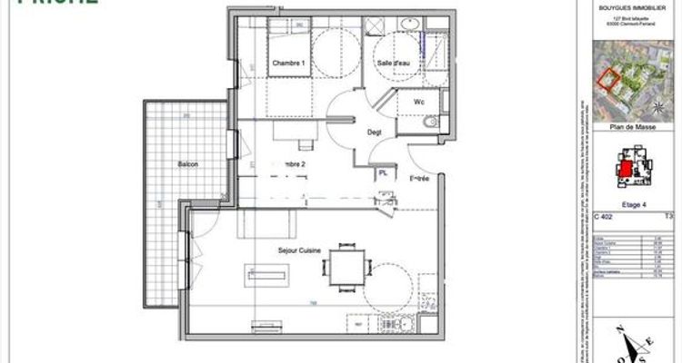 appartement 3 pièces à louer CLERMONT-FERRAND 63000 65.04 m²