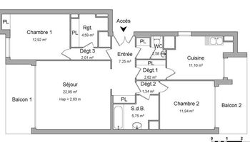 appartement 3 pièces à louer SAINT CLOUD 92210 85.05 m²