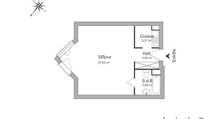 appartement 1 pièce à louer CERGY 95800 38.01 m²