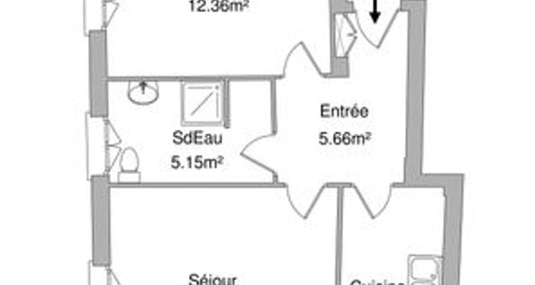 Vue n°1 Appartement 2 pièces à louer - ORLEANS (45000) - 46.13 m²