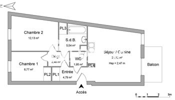 appartement 3 pièces à vendre VILLEURBANNE 69100 56.81 m²