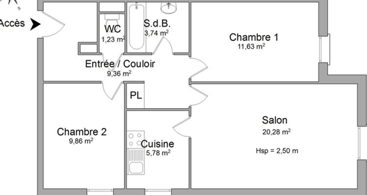 appartement 3 pièces à louer SAINTES 17100 61.9 m²