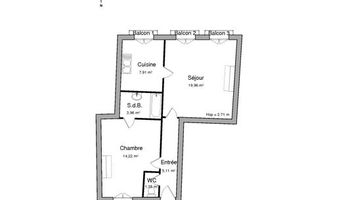 appartement 2 pièces à louer BORDEAUX 33000 52.51 m²