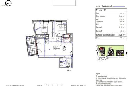 appartement 3 pièces à louer EYBENS 38320 64.95 m²