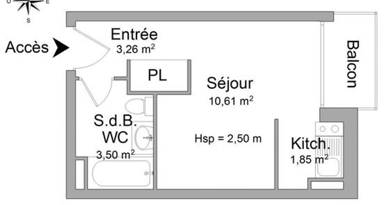 appartement 1 pièce à louer POITIERS 86000 19.22 m²