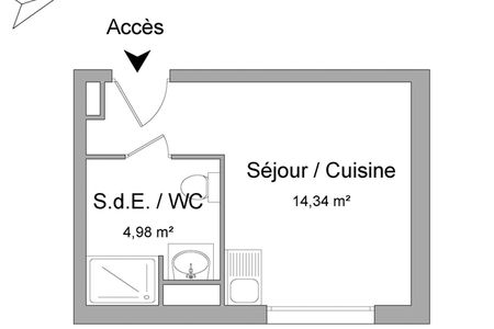 appartement 1 pièce à louer STRASBOURG 67200 19.3 m²