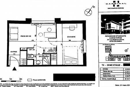 Appartement a louer colombes - 1 pièce(s) - 32 m2 - Surfyn