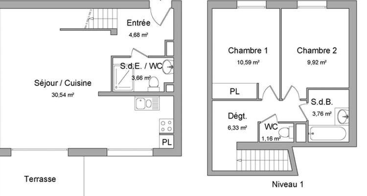 appartement 3 pièces à louer THONON-LES-BAINS 74200