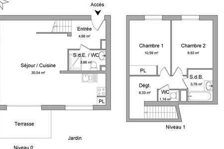 appartement 3 pièces à louer THONON-LES-BAINS 74200