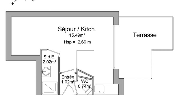 appartement-meuble 1 pièce à louer TOULOUSE 31300