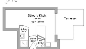 appartement-meuble 1 pièce à louer TOULOUSE 31300