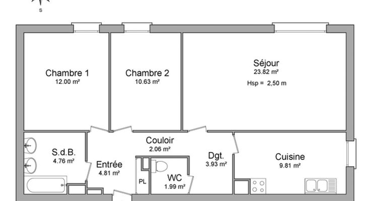 appartement 3 pièces à louer BASSE HAM 57970 73.8 m²
