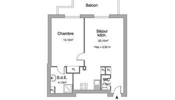 appartement 2 pièces à louer MONTPELLIER 34000 41.48 m²