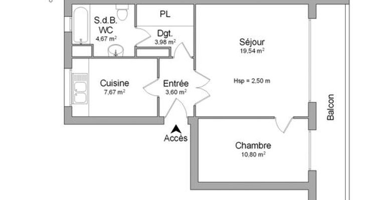 appartement 2 pièces à louer POITIERS 86000 50.26 m²