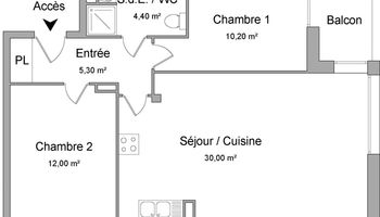 appartement 3 pièces à louer TOULOUSE 31200 61.9 m²