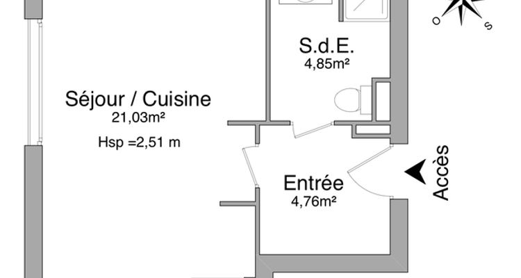 appartement 1 pièce à louer LES CLAYES-SOUS-BOIS 78340 30.6 m²