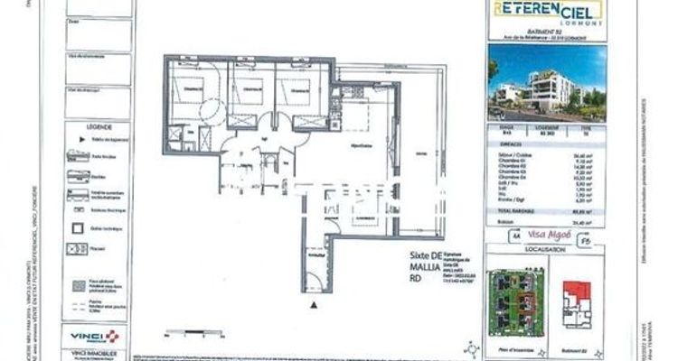 appartement 5 pièces à louer LORMONT 33310 85.5 m²