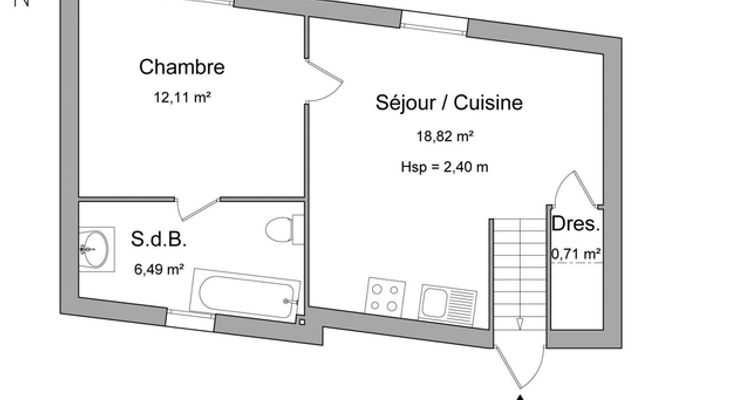 Appartement a louer sceaux - 2 pièce(s) - 38.1 m2 - Surfyn