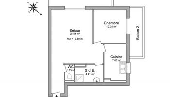 appartement 2 pièces à louer MONTPELLIER 34070 48.68 m²