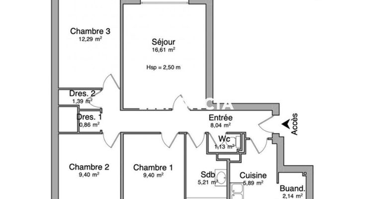 Appartement 4 pièce(s) 72.4 m²à louer Chatenay-malabry