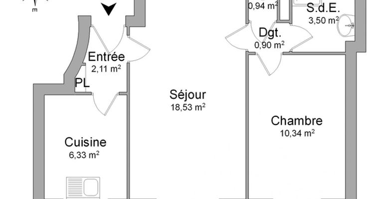 Appartement a louer boulogne-billancourt - 2 pièce(s) - 42.7 m2 - Surfyn