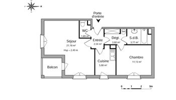 appartement 2 pièces à louer MELUN 77000 50 m²