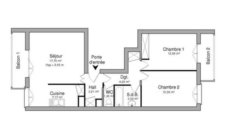appartement 3 pièces à louer SAINT-DENIS 93200 62.22 m²