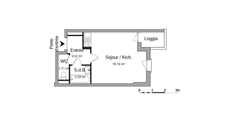 appartement 1 pièce à louer MONTPELLIER 34000 25.7 m²