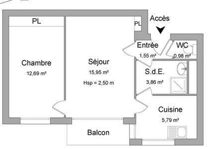 Vue n°2 Appartement 2 pièces à louer - Dijon (21000) 595 €/mois cc