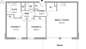 appartement 3 pièces à louer DOUVAINE 74140 68.15 m²