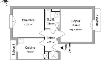 appartement 2 pièces à louer DIJON 21000 42.1 m²