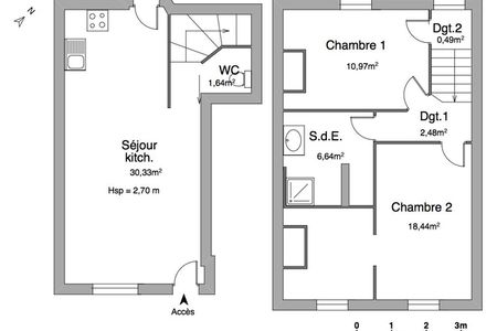 maison 3 pièces à louer LOMBEZ 32220 71 m²