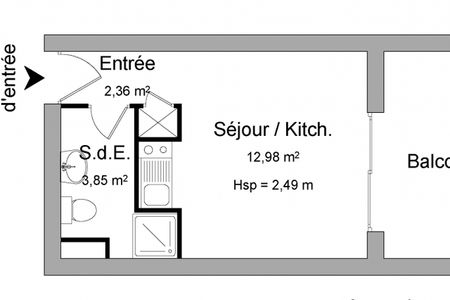appartement 1 pièce à louer MONTPELLIER 34090 19.2 m²